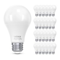 Lumiverse A19 Led Light Bulbs, 5000K Daylight 9 Watt [60W Equivalent] Non-Dimmable, E26 Led Bulb, Ul Listed (24 Pack)