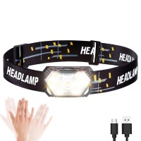 Goando Headlamp Rechargeable 2500 Lumen Led Head Lights For Forehead Bright Head Lamp With Red Light Sensor Mode Waterproof Flashlights Running Lights For Running Cycling Working Camping