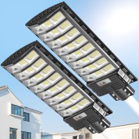 Buytha Solar Street Lights Outdoor - 1000W Solar Parking Lot Lights, 6500K Solar Led Outdoor Lights, Solar Lights Outdoor Waterproof, Dusk To Dawn, Solar Powered, Commercial Grade