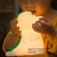 Jtlb Cute Dinosaur Night Light Kids Lamp, Led Portable Animal Silicone Lights, Usb Chargeable Nightlights For Childrens Nursery Toddler Newborn Bedroom Bedside Kawaii Room Decor Gifts