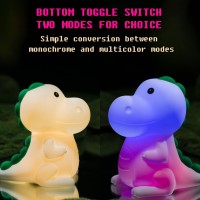 Jtlb Cute Dinosaur Night Light Kids Lamp, Led Portable Animal Silicone Lights, Usb Chargeable Nightlights For Childrens Nursery Toddler Newborn Bedroom Bedside Kawaii Room Decor Gifts