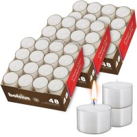 Bolsius Tea Light Candles In Clear Cups 3 Packs Total 144 Candles 8 Hours Premium European Quality Consistent Smokeles