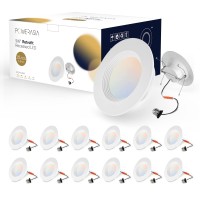 12 Pack 6 Inch 5Cct Dimmable Led Recessed Lights, 12W=75W, 1200Lm, Selectable 2700K-6000K, Etl And Energy Star Certified