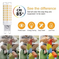 Sapiential Creation G9 Led Bulb Dimmable T4 G9 Led Light Bulbs Led 40 60 Watts G9 Halogen Ceramic Light Bulbs Equivalent 6W 600Lm 3000K Warm White Cri 85,360 Degrees Beam Angle,6 Pack