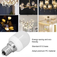 E12 Thread Bulb Soft Light Led 1.5W 5Pcs Warm White Wight 3000K 6000K No Flicker Energy Saving For Desk Lamp Bedside Lamp Ceiling Fan Lamp Pendant Lamp Bulb (Warm Light)