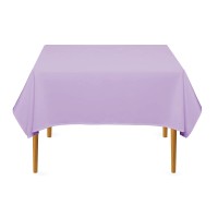 Pomp Lavender 70 X 70 Inch Square Premium Polyester Tablecloth Wrinkle Stain Resistant Easy Care Fabric Fits Square Or Round Table