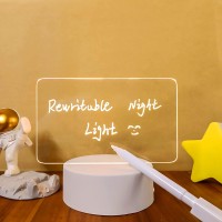 Goq Note Board Creative Led Night Light Usb Message Board Holiday Light With Pen Gift For Children Girlfriend Decoration,Children'S Night Light Writing Lamp (Transverse)