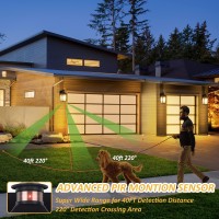 2 Packs Motion Sensor Outdoor Wall Lights Black Dusk To Dawn Outdoor Lighting Led Waterproof Exterior Garage Light Fixture M