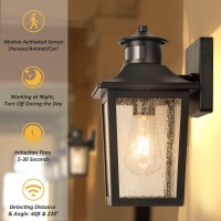 2 Packs Motion Sensor Outdoor Wall Lights Black Dusk To Dawn Outdoor Lighting Led Waterproof Exterior Garage Light Fixture M