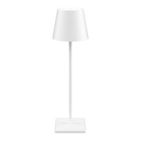 Howskys White Cordless Table Lamp,5500Mah Battery Powered Table Lamp,3W Touch Rechargeable Battery Table Lamp 3000K Warm White,Ip54 Indoor/Outdoor Table Lamp