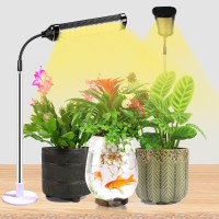 Jsyboy Grow Light For Indoor Plants Plant Lamp For Seedings Succulents Bulbs Full Spectrum Gooseneck Small Plants Growing, Auto On/Off Timing & 5 Dimming (2 Pack Black)