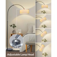 Gktg Floor Lamps For Living Room, Arc Floor Lamp With Remote Control, Stepless Dimmable 9W Led Bulb Included, Adjustable Gooseneck Modern Tall Floor Lamp, Standing Lamp For Living Room Bedroom