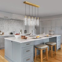 Zhllmq Kitchen Island Lighting Modern Light Fixture Kitchen Island Pendant Light Dimmable Led Gold Brass Finish Mini Pendant Lig