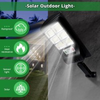 Duewot Solar Lights Outdoor, 4 Pack 1000 Lumens Motion Sensor Security Light - Waterproof Solar Lights For Patio, Front Door, Deck, Fence, Gutter, Yard, Porch