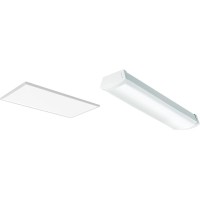 Lithonia Lighting Cpanl 2X4 40Lm Sww7 120 Td Dcmk 2 Ft. X 4 Ft. & Fmlwl 24 840 Fmlwl 2-Foot 120 Volt Linear Flush Mount 4000K Cool White Led Wraparound, 1,200 Lumens, 0-10 V