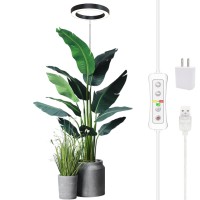 Yadoker Plant Grow Light, Led Growing Light Full Spectrum For Indoor Plants,Height Adjustable, Automatic Timer, 5V Low Safe Voltage,Idea For Large Plant Light