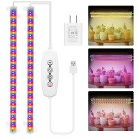 Grow Lights For Indoor Plants Full Spectrum Grow Light Strips With Auto Timer 3612 H Plant Lights With Red Blue White Leds