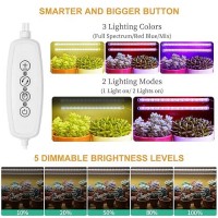 Grow Lights For Indoor Plants Full Spectrum Grow Light Strips With Auto Timer 3612 H Plant Lights With Red Blue White Leds