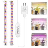 Grow Lights For Indoor Plants Full Spectrum Grow Light Strips With Auto Timer 3612 H Plant Lights With Red Blue White Leds