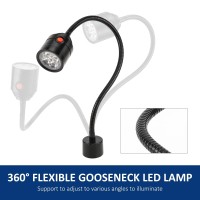 Magnetic Work Light Led Machine Light With Flexible Gooseneck And Magnetic Base Shop Tool Lamp For Lathe Work Bench Sewing M