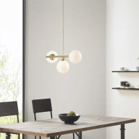 Aurelia 3-Light Chandelier With Frosted Glass Globe Bulbs(D0102H7354P)