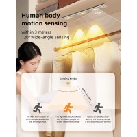 Garto Led Under Cabinet Light Under Counter Closet Lighting With Motion Sensor Usb Rechargeable Battery Operated Hill Corrugat