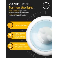 Amaredom Night Light For Kids With 3 Color Changing Mode, Rechargeable Led Night Light With 20 Minutes Timer & Press Control, Cute Mouse Spaceship Light - Blue