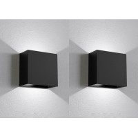 Zyi Indoor Led Wall Lamp With Touch Switch, Cordless Lamp Rechargeable Usb Wall Sconce Lights Battery Powered Bedside Lamps For Bedroom Children'S Room Corridor Stairwell (Black 2Pack, 6000K)