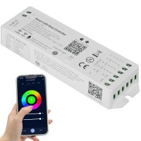 Pautix Wifi 5In1 Led Controller Dimmable For Monochrome Cct Rgb Rgbw Rgbcct Led Strip Lights Compatible With Tuya Appsmart Li