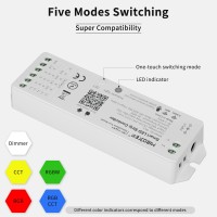 Pautix Wifi 5In1 Led Controller Dimmable For Monochrome Cct Rgb Rgbw Rgbcct Led Strip Lights Compatible With Tuya Appsmart Li