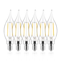 Sengled Candelabra Led Light Bulbs Dimmable, E12 Led Bulb 40 Watt Equivalent, Ca10 Flame Tip Chandelier Light Bulbs, 2700K Warm White Candle Light Bulbs For Chandeliers, Ceiling Fan, Pendant, 6 Pack