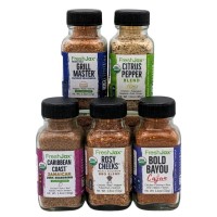 Freshjax Organic Spices Grill Master Bbq Gift Set - 5 Sampler Sized Seasonings