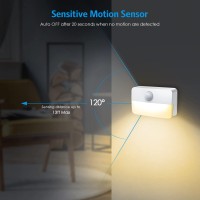 Amir Newest Mini Motion Sensor Light Cordless Batterypowered Led Night Light Wall Light Closet Lights Safe Lights For Stair