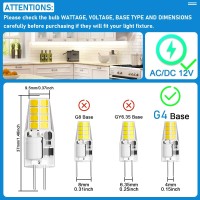 G4 Led Bulb 3W Equivalent To 20W-25W T3 Halogen Bulb, Ac/Dc 12V, Natural White 4000K, Jc Type G4 Bi-Pin Base Light Bulbs For Under Cabinet Puck Light, Chandeliers, Landscape Lighting (10 Pack)