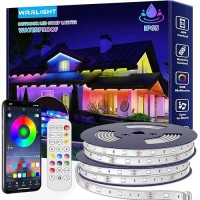 Ejs Super Car 656Ft Outdoor Waterproof Led Strip Lights Music Sync Rgb Led Lights With App Control And Remote Color Changing W