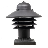 Kastlite Black Nautical Post Walkway Lamp With Pier Mounting Base 10 High Outdoor Coastal Fixture Fits 3 Posts Ul List