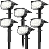 Minpea Solar Spot Lights Outdoor 57 Led6 Pack Solar Lights Outdoor Ip65 Waterproof Solar Landscape Spotlights 3 Modes Sola