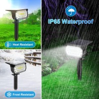 Minpea Solar Spot Lights Outdoor, [57 Led/10 Pack] Solar Lights Outdoor Ip65 Waterproof, Solar Landscape Spotlights, 3 Modes Solar Powered Garden Yard Light For Outside Patio Pathway Pool(Cold White)