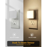 Jandcase Night Light 4 Pack Night Lights Plug Into Wall With Auto Light Sensor 3000K Warm White Nightlight Plug In Led Night