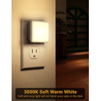 Jandcase Night Light 4 Pack Night Lights Plug Into Wall With Auto Light Sensor 3000K Warm White Nightlight Plug In Led Night