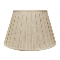 High Quality Fabric Lamp Shade Includes Brass Metallic Finish Washer Washer fitter sits on top of the harp Intended for use with customers own finial Shade measures 115 top diameter x 18 bottom diameter x 115 slant height Softback lampshade with box pleat