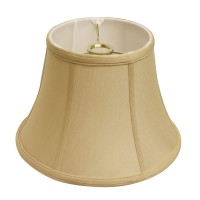 High Quality Fabric Lamp Shade Features a sturdy metal brass finish Uno fitter that includes an inner ring that slips over the socket to be held in place by the bulb Shade measures 7 top diameter x 12 bottom diameter x 8 slant height Softback lampshade wi