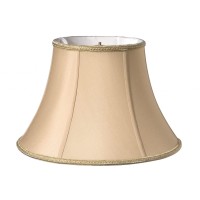 High Quality Fabric Lamp Shade Includes Brass Metallic Finish Washer Washer fitter sits on top of the harp Intended for use with customers own finial Shade measures 85 top diameter x 16 bottom diameter x 10 slant height Softback pleated lampshade with bra