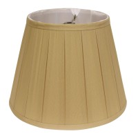 High Quality Fabric Lamp Shade Includes Brass Finish Washer Washer fitters sits on top of the harp Intended for use with customers own finial Shade measures 115 top diameter x 18 bottom diameter x 115 slant height Softback lampshade with box pleat and whi