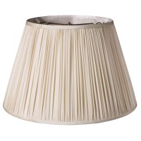 High Quality Fabric Lamp Shade Includes Brass Metallic Finish Washer Washer fitter sits on top of the harp Intended for use with customers own finial Shade measures 13 top diameter x 19 bottom diameter x 11 slant height Softback pencil pleated lampshade w