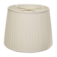 High Quality Fabric Lamp Shade Includes Brass Metallic Finish Washer Washer fitter sits on top of the harp Intended for use with customers own finial Shade measures 11 top diameter x 14 bottom diameter x 10 slant height Softback lampshade with side pleat 