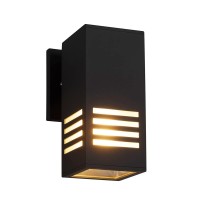 Cerdeco Modern Outdoor Wall Light,Sand Textured Black With 3-Sided Frosted Glasses [Ul Listed]