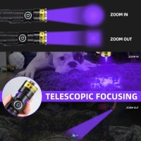 Darkdawn Uv 395Nm Lights Flashlights Usb Rechargeable Ultraviolet Led Blacklight Mini Woods Lamp Portable Blacklight For Cat Uri