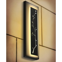 Homeglow Wall Light Fixture For House Porch Patio Or Any Room Outdoor Or Indoor Large Black Modern Led Wall Sconce Warm Wh