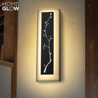 Homeglow Wall Light Fixture For House Porch Patio Or Any Room Outdoor Or Indoor Large Black Modern Led Wall Sconce Warm Wh